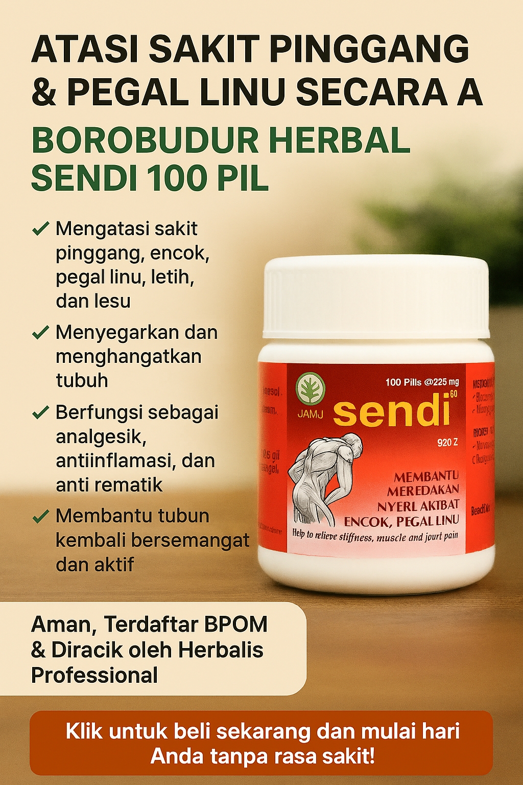 Atasi Sakit Pinggang & Pegal Linu Secara Alami